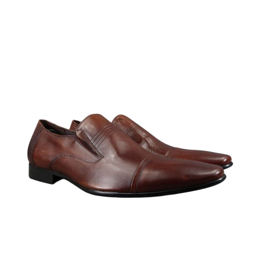 Bunker Shoes Mens 45 Cap Toe Loafer Slip On Oxford Leather Classic Professional